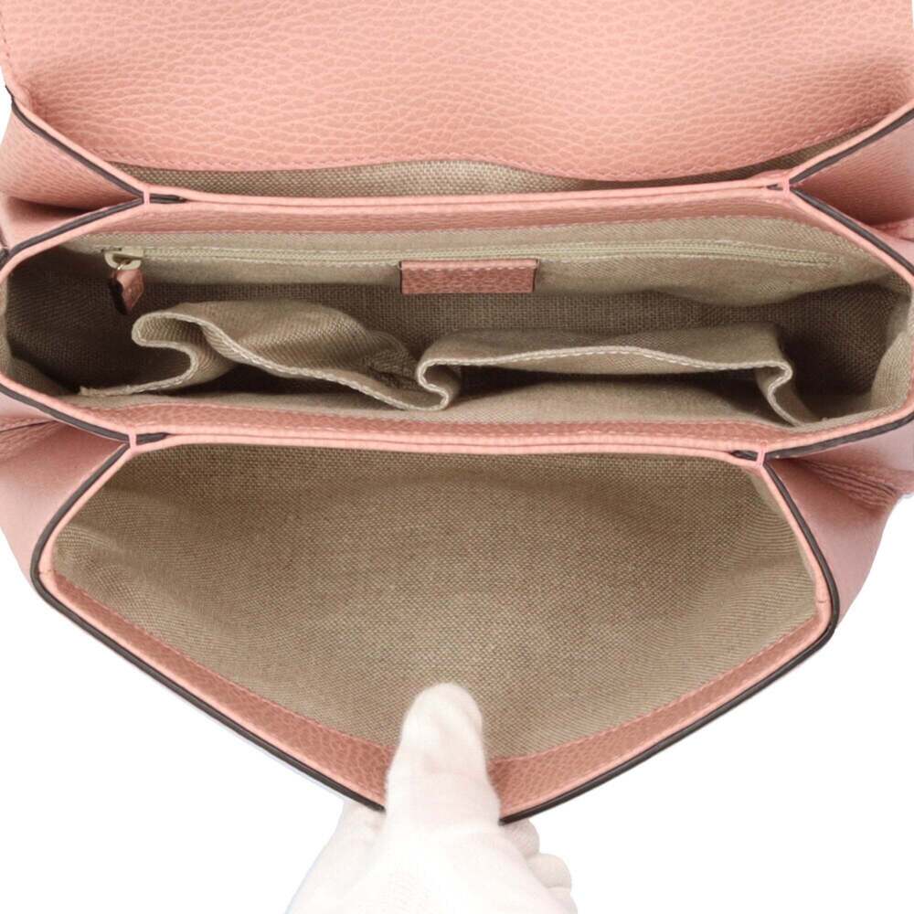 GUCCI Authentic Pink Leather Shoulder Bag - Picture 8 of 13